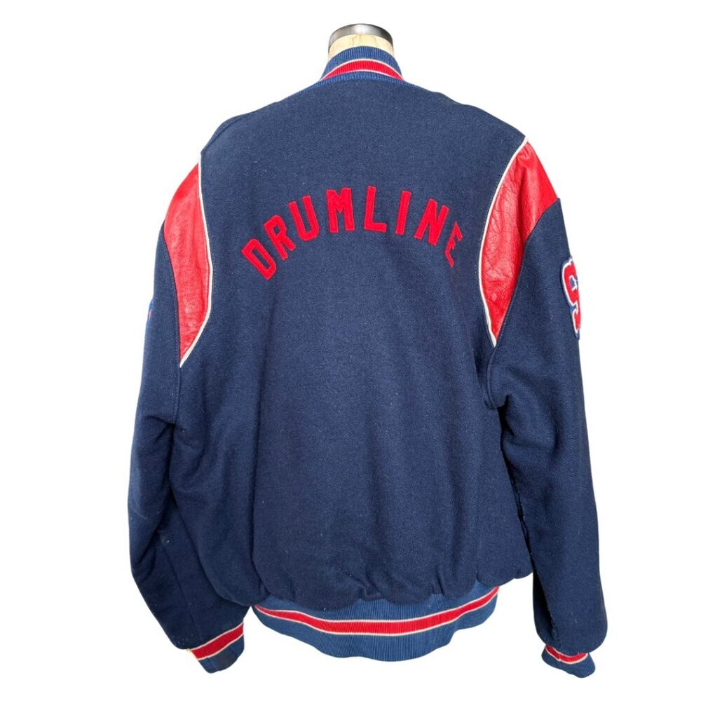 Vintage Holloway Varsity Jacket SMHS Band Drumline Wool Leather Sleeves USA XL - Picture 3 of 8